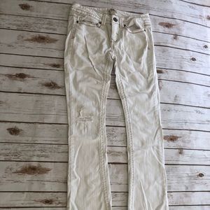 EUC Mudd White Distressed Boot Cut Jeans Size 5